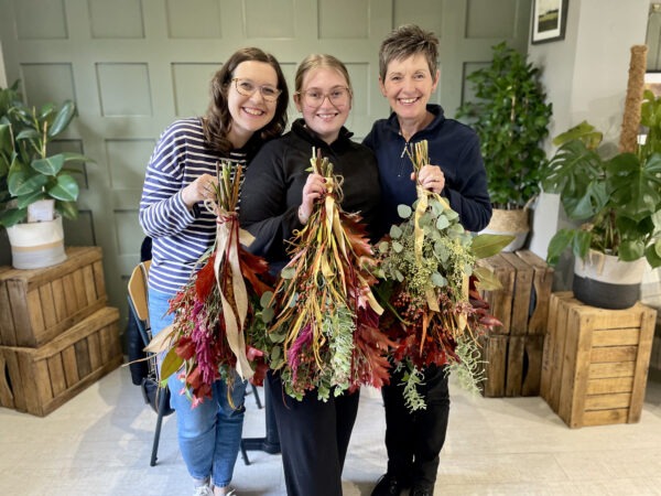 Sutton Village Florist Macclesfield Workshop Autumnal Door Swag